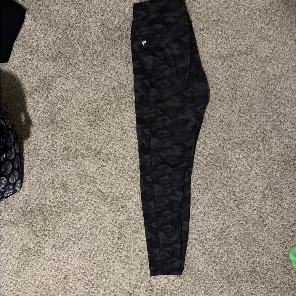 Fabletics Black Camouflage Leggings